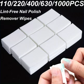 110-1000Pcs Nail Wipe Cotton Pads Gel Nail Polish Acrylic Remover Lint Free Cotton Nail Wipes