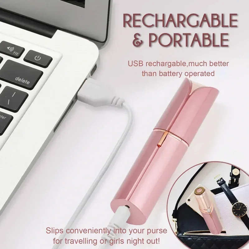 Electric Hair Removal Machine Eyebrow Trimmer Hot Sales Portable Lipstick Shaver Women's Remover Mini Shaver Electric Trimmer - Image 6