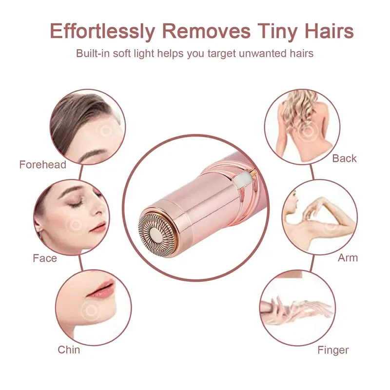 Electric Hair Removal Machine Eyebrow Trimmer Hot Sales Portable Lipstick Shaver Women's Remover Mini Shaver Electric Trimmer - Image 4