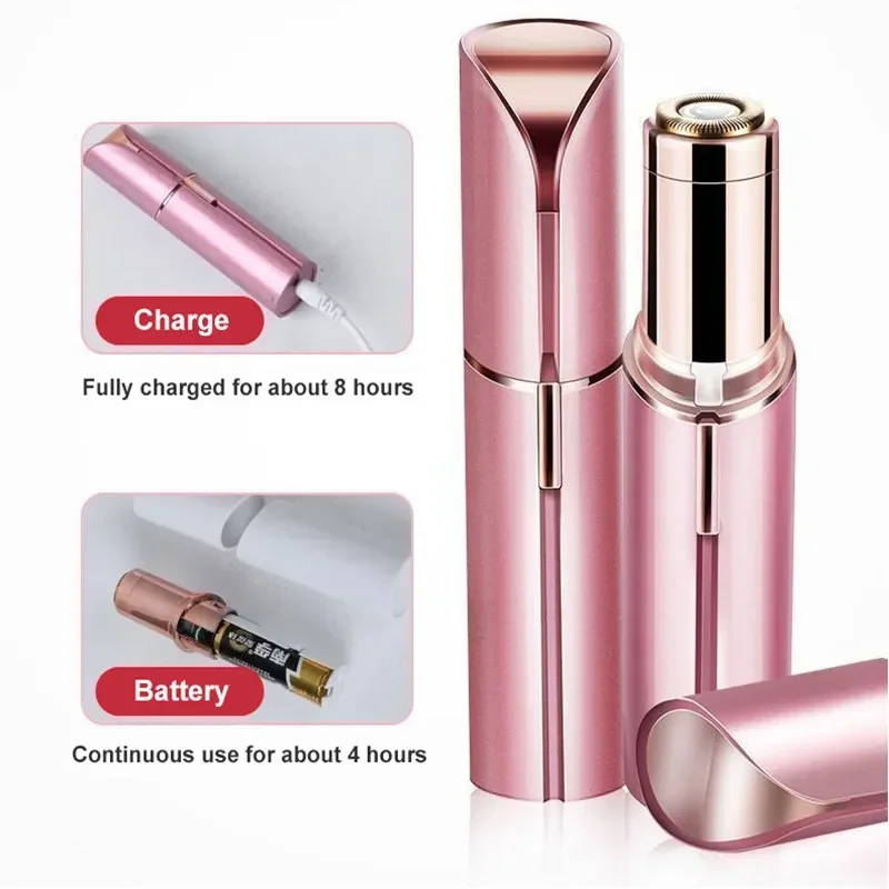 Electric Hair Removal Machine Eyebrow Trimmer Hot Sales Portable Lipstick Shaver Women's Remover Mini Shaver Electric Trimmer - Image 5