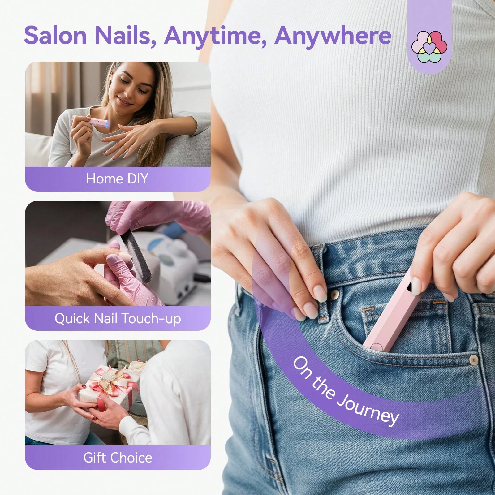 LINMANDA Portable Handheld Mini Nail Lamp for Gel Polish Quick Dry Flashlight Pen USB Nail Dryer Machine UV LED Nail Lamp - Image 5