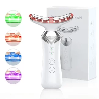 Professional LED Red Light Therapy Device Face Neck Massager Home Skincare Tool for Women Anti-Aging Skin Tightening