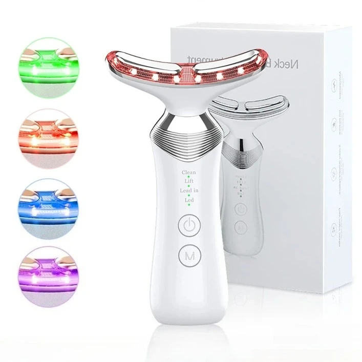 Professional LED Red Light Therapy Device Face Neck Massager Home Skincare Tool for Women Anti-Aging Skin Tightening