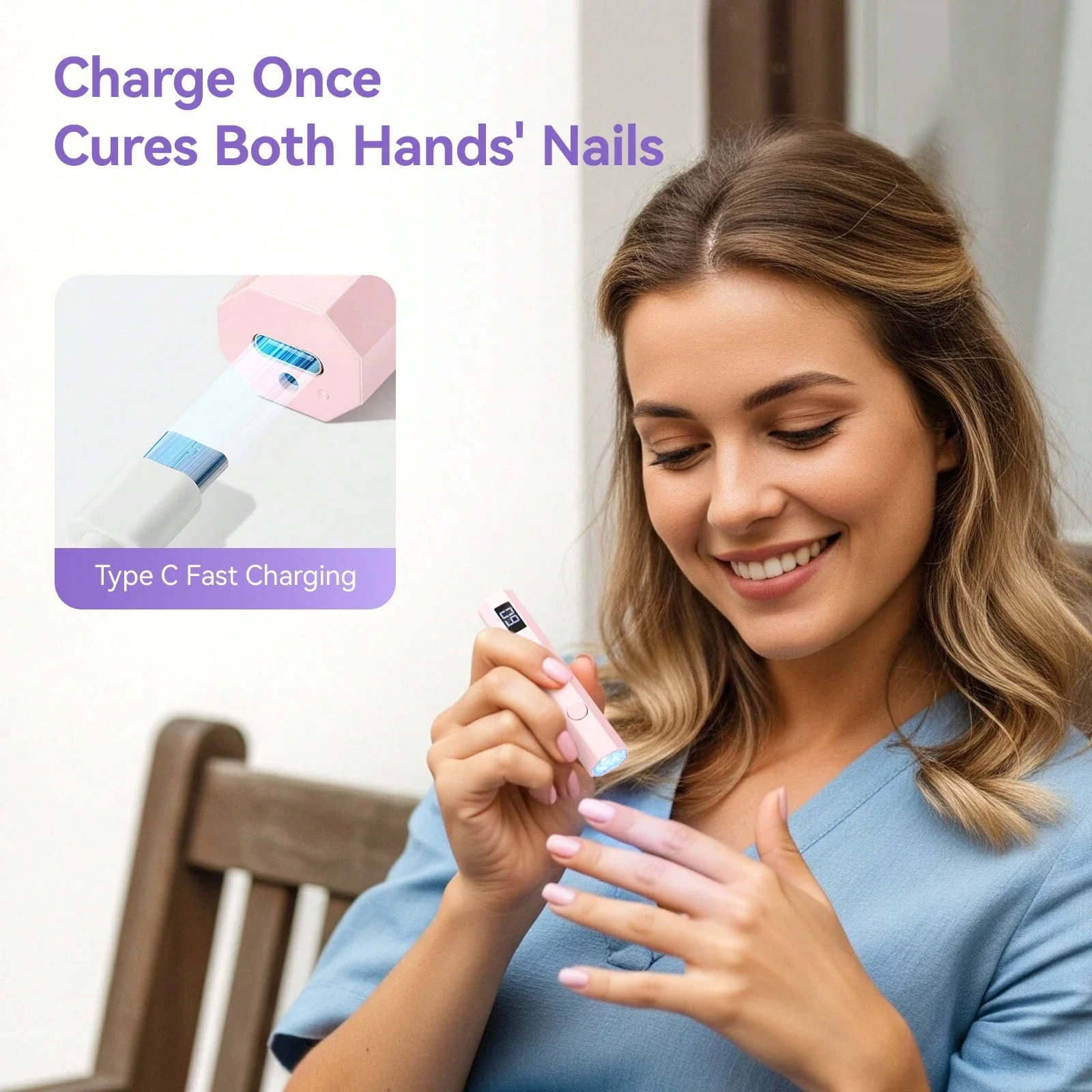 LINMANDA Portable Handheld Mini Nail Lamp for Gel Polish Quick Dry Flashlight Pen USB Nail Dryer Machine UV LED Nail Lamp - Image 3