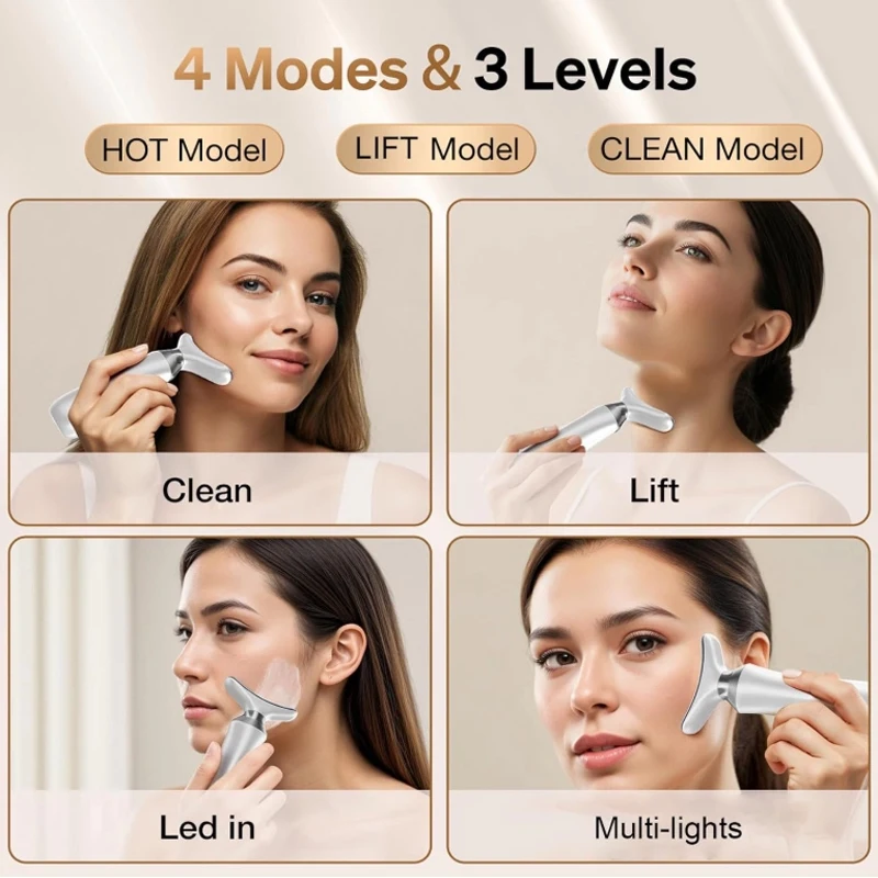 Professional LED Red Light Therapy Device Face Neck Massager Home Skincare Tool for Women Anti-Aging Skin Tightening - Image 6