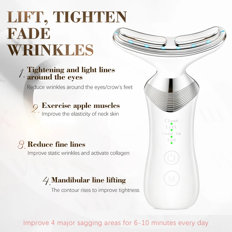 Professional LED Red Light Therapy Device Face Neck Massager Home Skincare Tool for Women Anti-Aging Skin Tightening - Image 2
