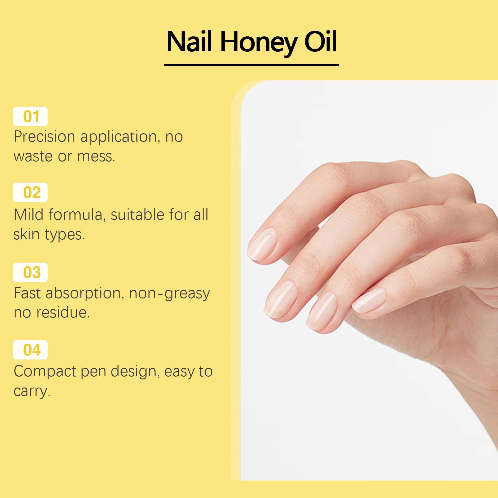 Honey Nail Oil Nourishing Cuticle Repair Nail Growth Anti-Dryness Restore Healthy Shiny Nails Strengthening Nail Nutrition Oil - Image 4